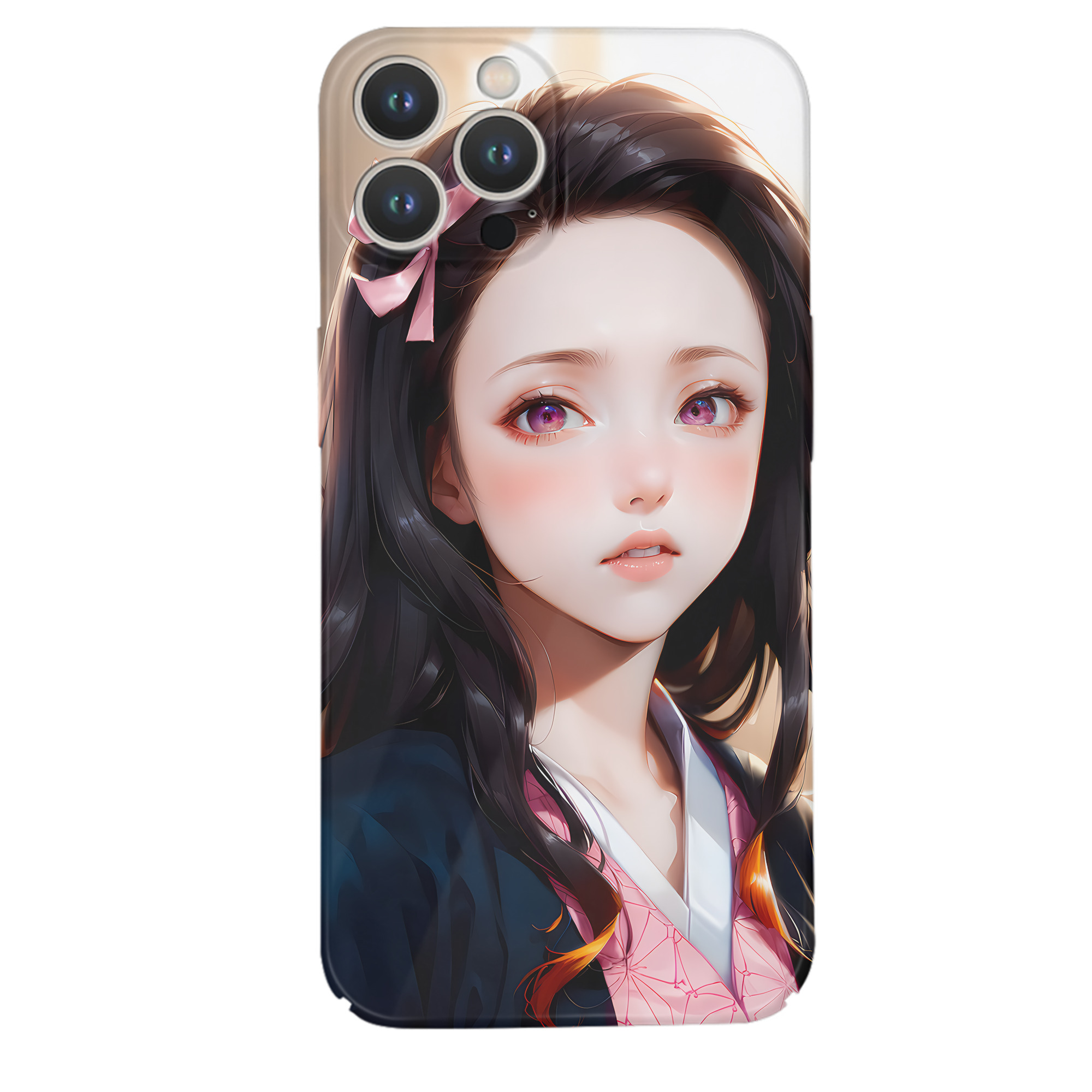 （画像用） 鬼滅の刃（きめつのやいば）竈門 禰󠄀豆子／かまど ねずこ Kamado Nezuko 【iPhone 14シリーズ対応】ハードケース
